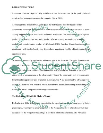 The Ricardian Model of International Trade