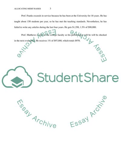 Allocating Merit Raises Situation