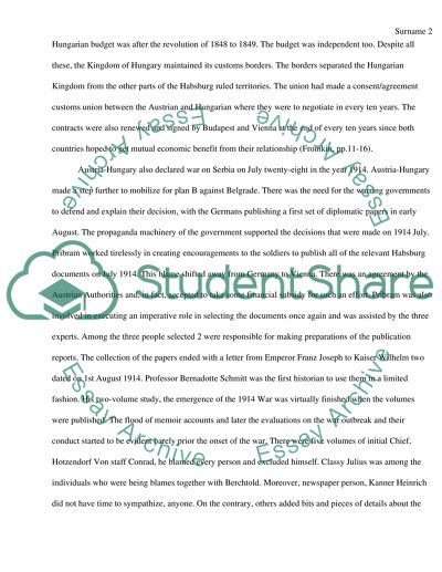 Institutional Explanations of the Behavior of Austria-Hungary