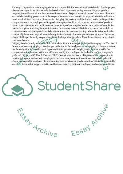 How Unethical Corporations Actions Can Affect the Whole Economy