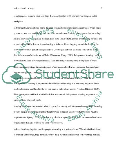 Independent Learning