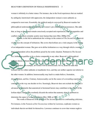 Definition of Female Independence