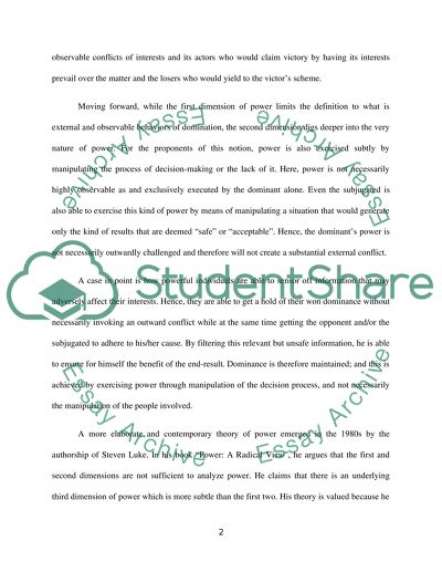 Lukesas third dimension of power