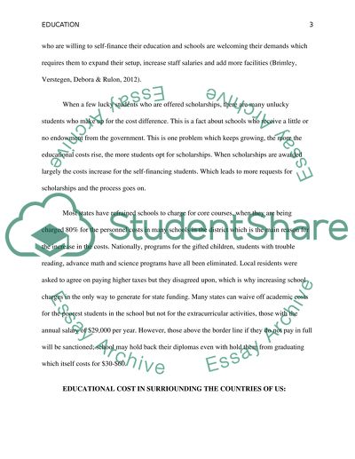 The Economics of Education & Financing Education Adequately - Assignment 6