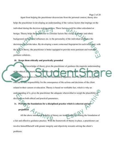 What Is The Value Of Theory To Practitioners Of Guidance