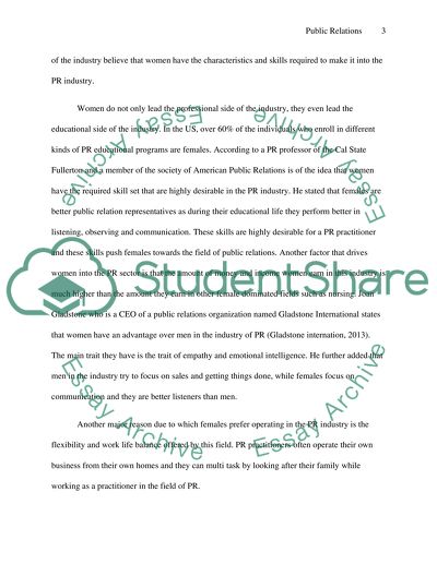 International Public Relations application excercise