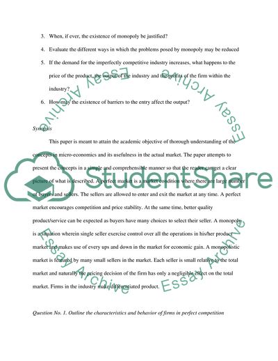 The Concept of Microeconomics