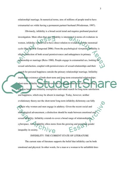 Infidelity a Byproduct of Marital Relationships