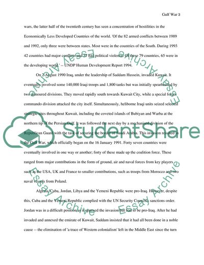 The Climatic Effect of the Smoke Released During the Gulf War in 1991