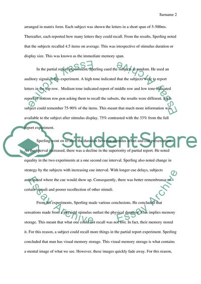 The Correlation Between Consciousness and Perceptual Memory