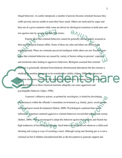 Are Criminals Raised to Become Criminals