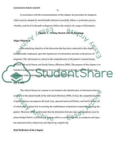 Diagnosis Made Easier Chapters Critique