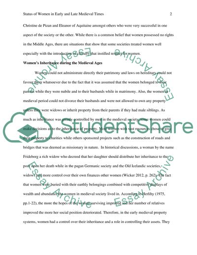 Did Women Enjoy a Higher Status in Early or Late Medieval Societies