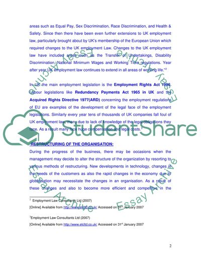 Analysis of The Various Legal Provisions