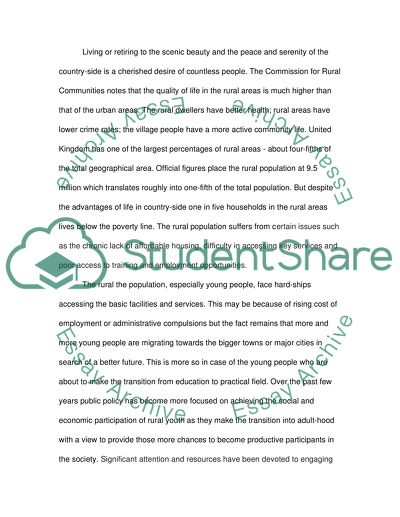 Life of Young People in Rural Areas