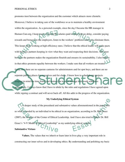 Personal Ethics Development Paper