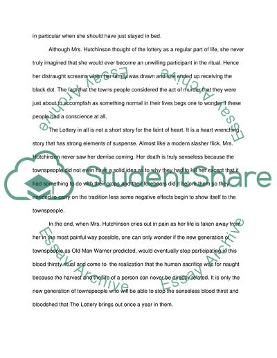 The Lottery by Shirley Jackson