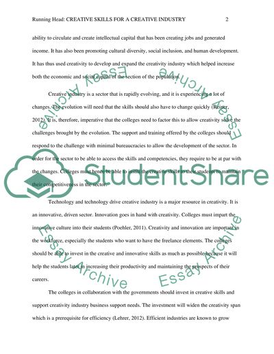 Creative skills for a creative industry