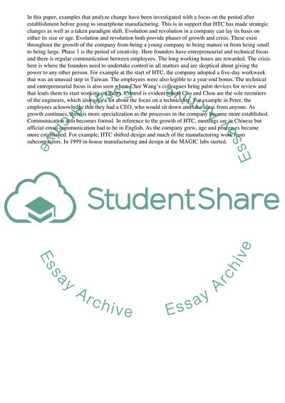 Transformational Change at HTC ECCH