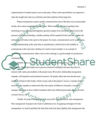 Phases of Project Management