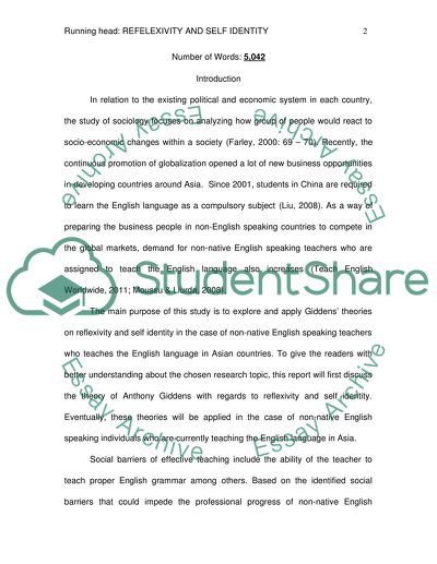 Reflexivity and Self Identity