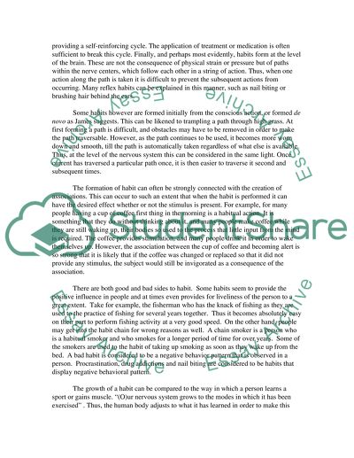 William James : Habit (From The Principles of Psychology)