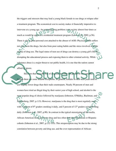 Drug Use Among African-American Adolescent Females