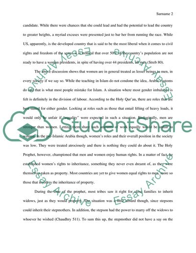 Islam Advocates for Equal Rights of Sexes