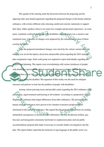 Council of Phoenix Disability Meeting