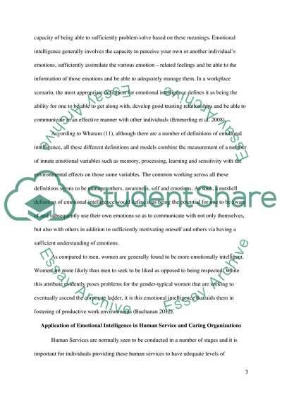 Emotional Intelligence and its Role in Human Service Organizations