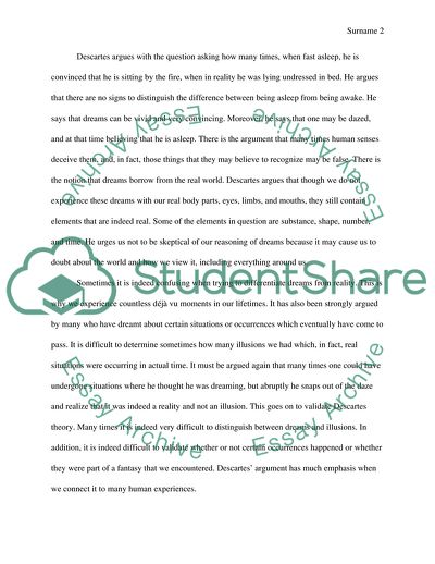 Descartes Argument from Illusion