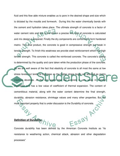 The durability of concrete