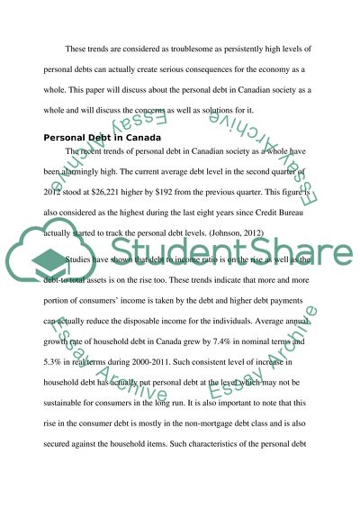Household Debt in Canada