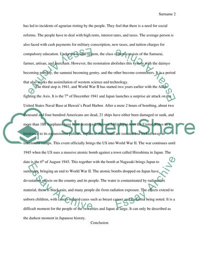 Stops in the History of Japan