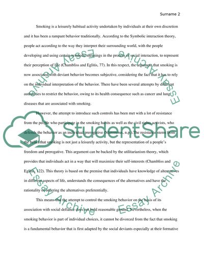 Smoking as a Habitual Activity