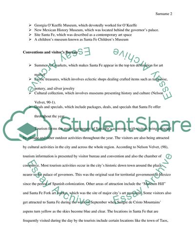 Leisure and Tourism in Santa Fe in New Mexico