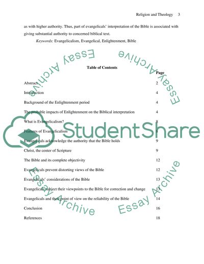 The age of reason and Evangelical Biblical Interpretation