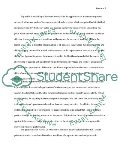 Reflection Paper in Terms of What I Learned in Software Access 2010