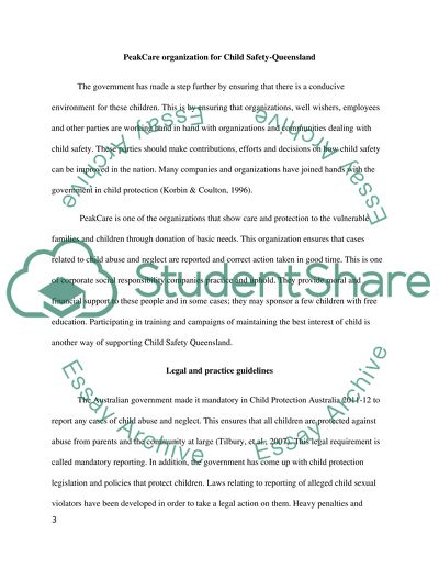 Child Protection in Queensland Australia