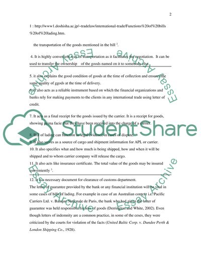 International Trade and Transportation Law