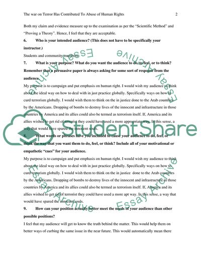 The war on terror has contibuted to abuse of human rights