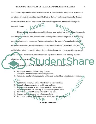 Lessening Secondhand Smoke on Children