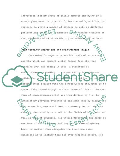 Jean Gebser - The Ever-Present Origin