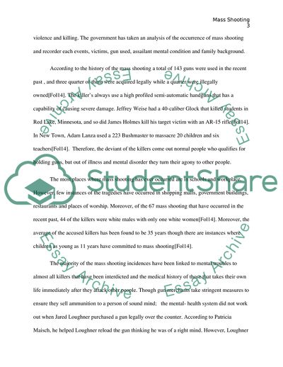 Mass Shooting and Mental Illness