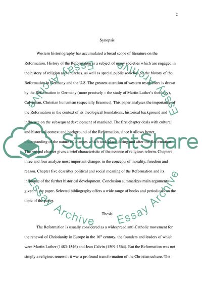 Importance of the Reformation in Europe