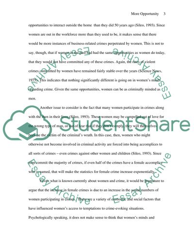 More Opportunity Equals More Crime