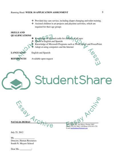 The Position for Early Childhood Teacher