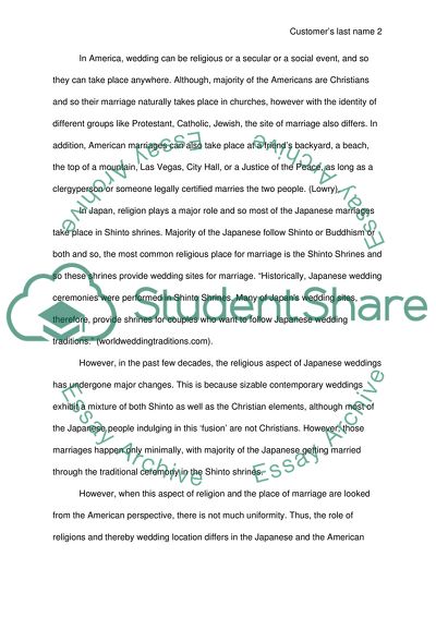 Culture Diversity: How Marriage in the US Differ from Japan