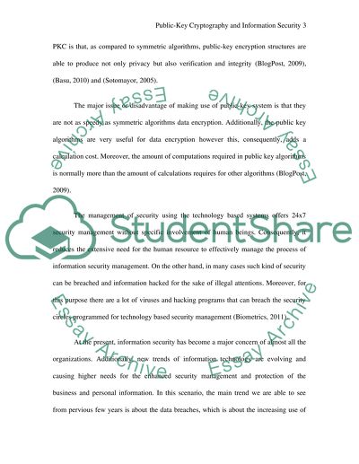 Public-key cryptography and information security