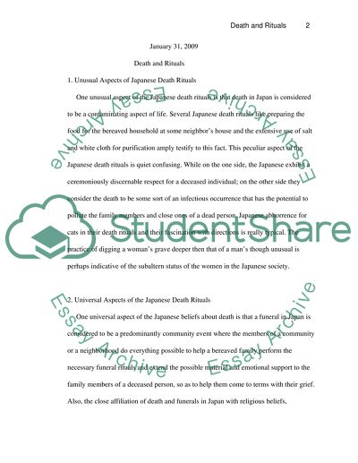 Japanese Death Rituals